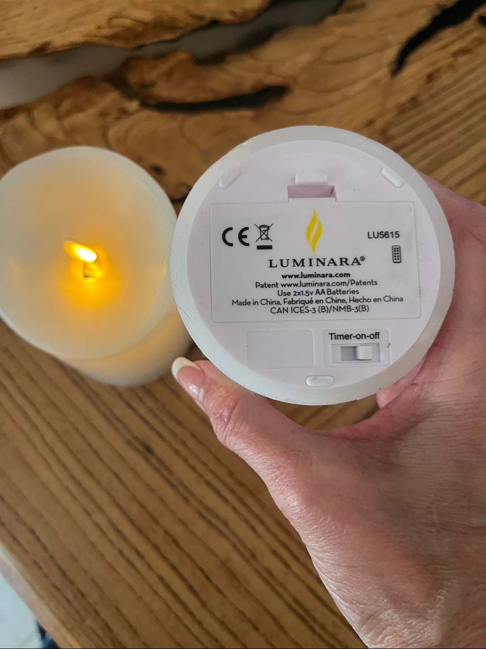 Luminara battery operated candles flickering wick. White w/yellow glow. - Picture 2 of 8